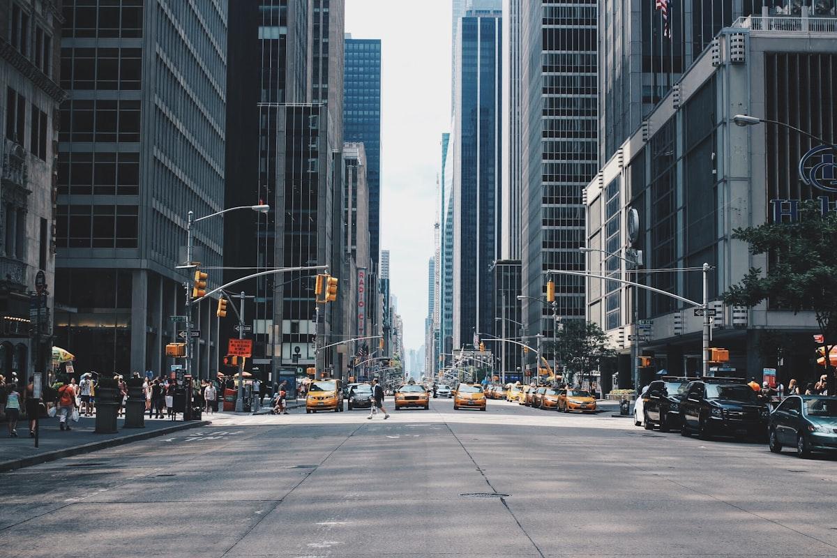 City streetscape suggesting commercial enterprise value
